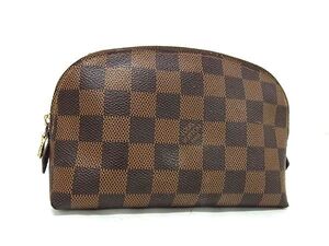 1円 LOUIS VUITTON ルイヴィトン N47516 ダミエ ポシェット コスメティックPM ポーチ マルチケース 小物入れ ブラウン系 FK0894