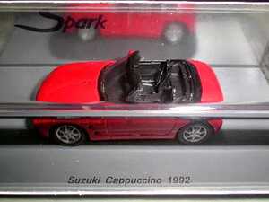 S.M 1/43 SUZUKI Cappuccino カプチーノ OPEN オープン 1992 (レッド)