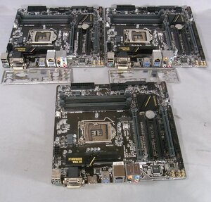 B43120 O-11331 GIGABYTE GA-B150M-D3H DDR3 LGA1151 マザーボード 3枚セット ジャンク