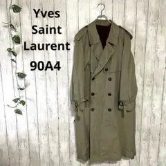 【Yves Saint Laurent】ライナー付トレンチコート 玉虫色 日本製