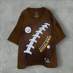 【w493】USA古着ピッツバーグスティーラーズNFL00s半袖Tシャツトップス