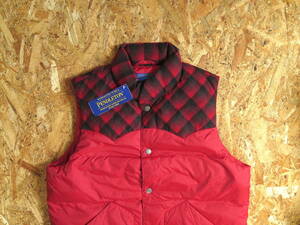 新品☆本物 Sサイズ ペンドルトン ナイロン ウール ダウンベスト PENDLETON WOOL DOWN VEST 日本未発売モデル アメリカ USA RED 赤 USA購入