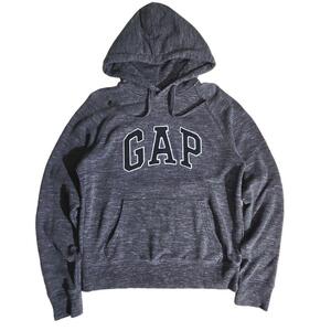 GAP プルオーバー パーカー 霜降りダークグレー ビッグロゴ M 82897