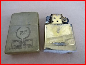 2406★A-1699★Zippo ジッポーオイルライター 1932-1982 50th 記念デザイン ゴールド 中古品