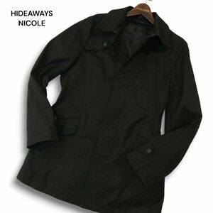 HIDEAWAYS NICOLE ハイダウェイ ニコル 秋冬 スリム シングル ミドル ジャケット コート Sz.46　メンズ 黒　A4T11804_B#N