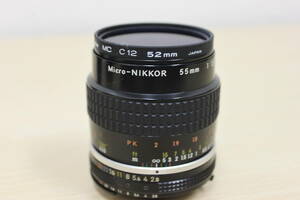 〇中古品 保管品 動作未確認 NIKON ニコン Micro-NIKKOR 55mm f:2.8 Ai-s カメラ レンズ/激安1円スタート