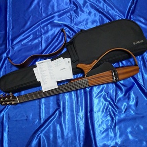 未使用保管品 Yamaha SLG200S サイレントギター 保管ケース付き TBS Steel String Silent Guitar with Hard Gig Bag, Tobacco Sunburst