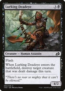 MTG ■黒/英語版■ 《隠れ潜む名射手/Lurking Deadeye》★FOIL★イコリア:巨獣の棲処 IKO