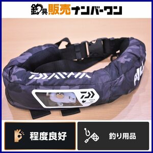 【1スタ☆程度良好品】ダイワ ライフジャケット DF-2207 DAIWA 膨張式ベスト サクラマーク タイプA オフショア 釣り 等に（CKN_O1）