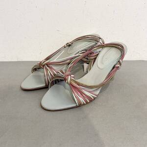 Bruno Magli/heel sandal/light blue/multicolored/ladies/ブルーノマリ/ヒールサンダル/ライトブルー/マルチカラー/レディース