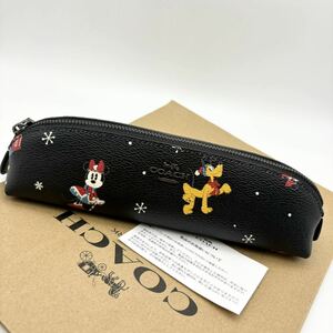 【DISNEY X COACH】ペンシル ケース☆ホリデイ プリント☆筆箱☆