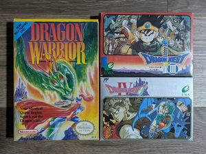 全3本 ドラゴンクエスト Ⅲ Ⅳ DRAGON QUEST 導かれし者たち DRAGON WARRIOR ファミコン FC レトロ ゲーム 任天堂 ENIX NES NINTENDO