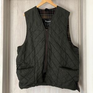 (k) Barbour バブアー Quilted Waistcoat キルト イングランド製 ベスト ジャケット C48 カーキ ナイロン 