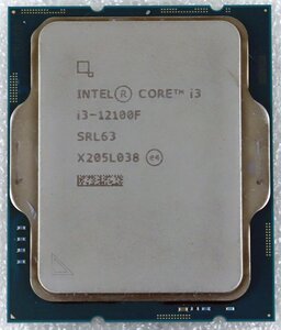 P◆ジャンク品◆PC用パーツ/4コア8スレッドCPU 『Core i3-12100F 3.3GHz』 Intel/インテル バルク品 ソケット:LGA1700 ※動作未確認※