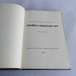 Y285 洋書 REVOLUTION AND TRADITION INmodern american artJOHN I. H. BAUR 1951年 古書 レトロ コレクション