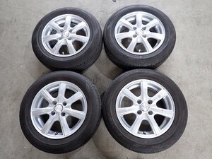 YS9240【送料無料175/65R14】パッソ ヴィッツ フィット キューブなどに ダンロップ 中古夏タイヤ ●14×5.5J 100/4H ET38●