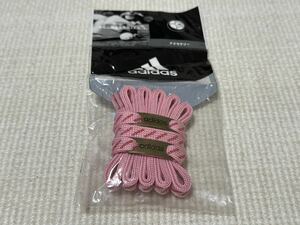 新品 未使用 未開封 アディダス adidas 靴紐 ひも シューレース ピンク 桃色 レッド 赤 ロゴ 120cm スーパースター スタンスミス デュブレ