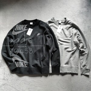 新品 正規品 NIKE ナイキ 2点セット スウェット トレーナー ロゴ 刺繍 黒 ブラック 灰 グレー 白 2XL XXL