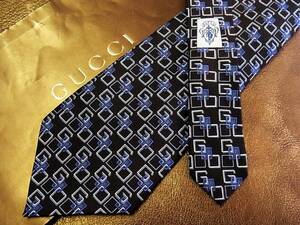 ●bv1480●良品●グッチ【GUCCI】 総Ｇロゴ柄 ネクタイ