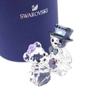 ◆SWAROVSKI スワロフスキー フィギュリン◆ 1096736 クリア クリスタル ペアベア あなたとわたし インテリア置物