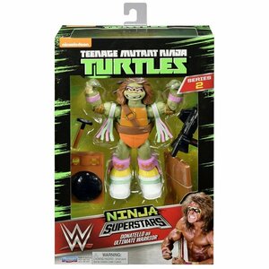 プレイメイツ WWE タートルズ ドナテロ as アルティメット・ウォリアー フィギュア Playmates TMNT ミュータントタートルズ Nickelodeon