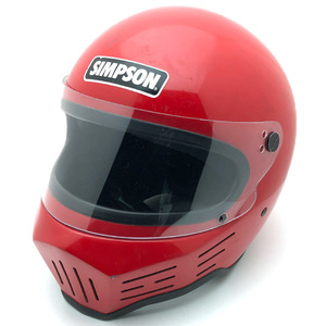 送料無料 BHVシールド付 SIMPSON M32 RED 60cm/シンプソン赤レッドビンテージヘルメットmadmax族ヘルスーパーバンディットm32m41m61m6280s