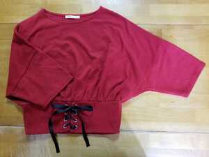 ★gallery 7部袖カットソー ★ Red ★ M ★