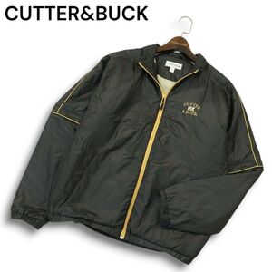 CUTTER&BUCK カッター＆バック ゴルフ 秋冬 袖取り外し可★ 中綿 ウィンド ブレーカー ブルゾン ジャケット Sz.LL メンズ 黒　A4T13947_C#N