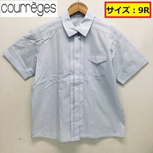 クレージュ/半袖シャツ/ストライプ/レディース/courreges/爽やかなデザイン/ブルー系/服/タグ付き/トップス