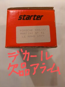 starter デカール付き ! スターター キット 1/43 ポルシェ 935-77 ル・マン 1977 