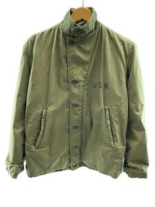 U.S.NAVY◆40s/N-4/U.S.N/デッキジャケット/コットン/KHK