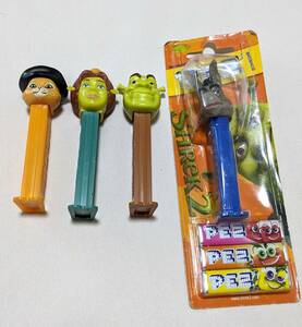 ●PEZ●ペッツ　シュレック4本セット（ドンキーは未使用品）