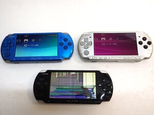 ジャンク品 SONY ソニー PSP-3000 3台 本体のみ 現状 ポータブルゲーム機 まとめ売り