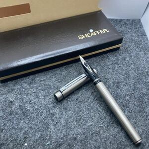 PE382□SHEAFFER シェーファー 万年筆 タルガ 1001 FINE ステンレス 字幅 F USA製 筆記未確認 箱付き ★記念品