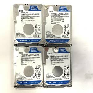 S60423151 WD Blue SATA 500GB 2.5インチ HDD 4点 厚み約7㎜【中古動作品】