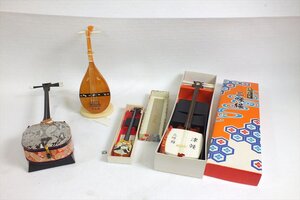 ◇ 三味線など計4点 ミニ楽器 現状品 中古 241108R7030