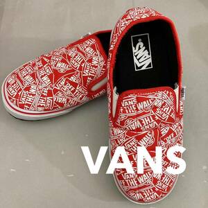 【新品未使用】バンズ VANS スリッポン キルティング OFF THE WALL 総柄 靴 スケボー オレンジ レッド 赤 26.0cm @★