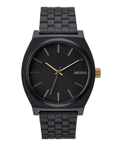 「NIXON」 アナログ腕時計 FREE ブラック×ゴールド レディース