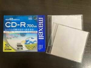 マクセル　CD-R700MB 10枚/音楽用CD-R 80分 2枚 計12枚