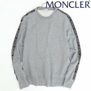 美品 国内正規品●MONCLER モンクレール MAGLIA GIROCOLLO サイドロゴ プルオーバー スウェット グレー M