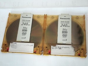 Panasonic パナソニック録画用DVD-RAM 9.4GB TYPE4 240分 2枚セット ジャンク