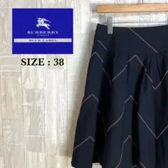 【A1392】BURBERRY BLUE LABEL 膝丈スカート　サイズ38