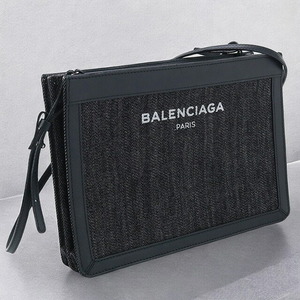 中古 バレンシアガ 斜め掛け ショルダーバッグ レディース ブランド BALENCIAGA ネイビー・ポシェット 339937 ブラック バッグ