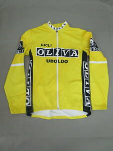 W.23.I.6　CIJ　★送料410円定額☆　サイクリングジャケット　裏起毛　CICLI OLIVA UBOLDO　MAGLELIA　L　イエロー　USED　☆