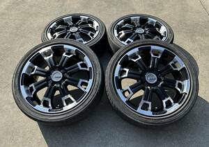 【ハスラーなど軽四に！ RAYS DAYTONA KCX ブラック ダイヤモンドカット 16インチ×YOKOHAMA Earth1 4本セット 16×5.5J +48 4穴 PCD100】