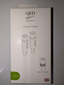 QED　Connect AERIAL　Cable　アダプター付　1.5ｍ　新品・未使用・未開封