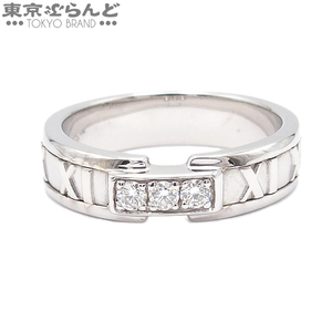 101744210 ティファニー TIFFANY&Co. アトラス 3PD リング ホワイトゴールド K18WG ダイヤモンド 22.5号相当 指輪 ユニセックス 仕上済