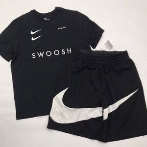 NIKE ナイキ SWOOSH Tシャツ & ビッグロゴ ショーツ セット 上下 DH0030 010DQ1169 -010 黒 2XL