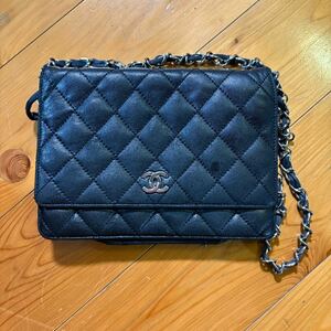 CHANEL シャネル ココマーク キルティング シルバーチェーン ショルダーバッグ ウォレット ビンテージ ラムスキン