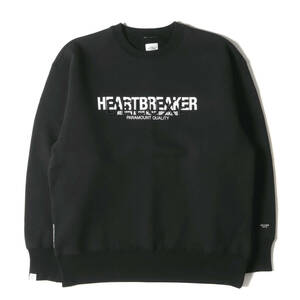 美品 DELUXE デラックス スウェット サイズ:3 23SS BEDWIN コラボロゴ ヘビースウェットシャツ LIMITED CREW NECK SWEAT ブラック 黒